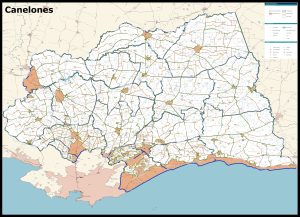 Mapa del departamento de Canelones
