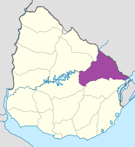 Mapa de ubicación del departamento de Cerro Largo.