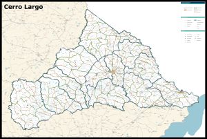 Mapa del departamento de Cerro Largo