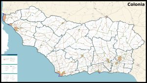 Mapa del departamento de Colonia