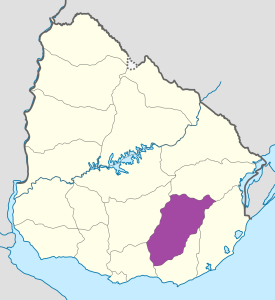 Mapa de ubicación del departamento de Lavalleja. Mapa de ubicación del departamento de Lavalleja.