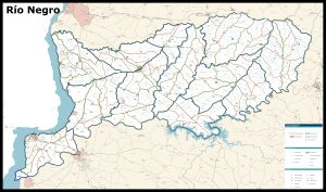 Mapa del departamento de Río Negro