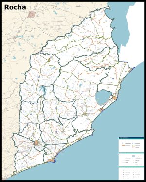 Mapa del departamento de Rocha