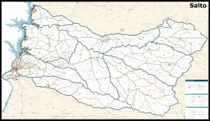 Mapa del departamento de Salto
