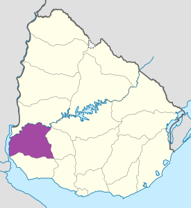 Mapa de ubicación del departamento de Soriano. Mapa de ubicación del departamento de Soriano.