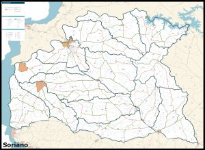 Mapa del departamento de Soriano