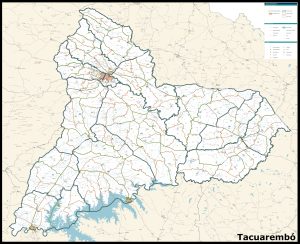Mapa del departamento de Tacuarembó