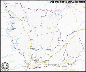 Mapa del departamento de Concepción (Paraguay)
