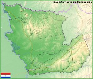 Mapa físico del departamento de Concepción (Paraguay)