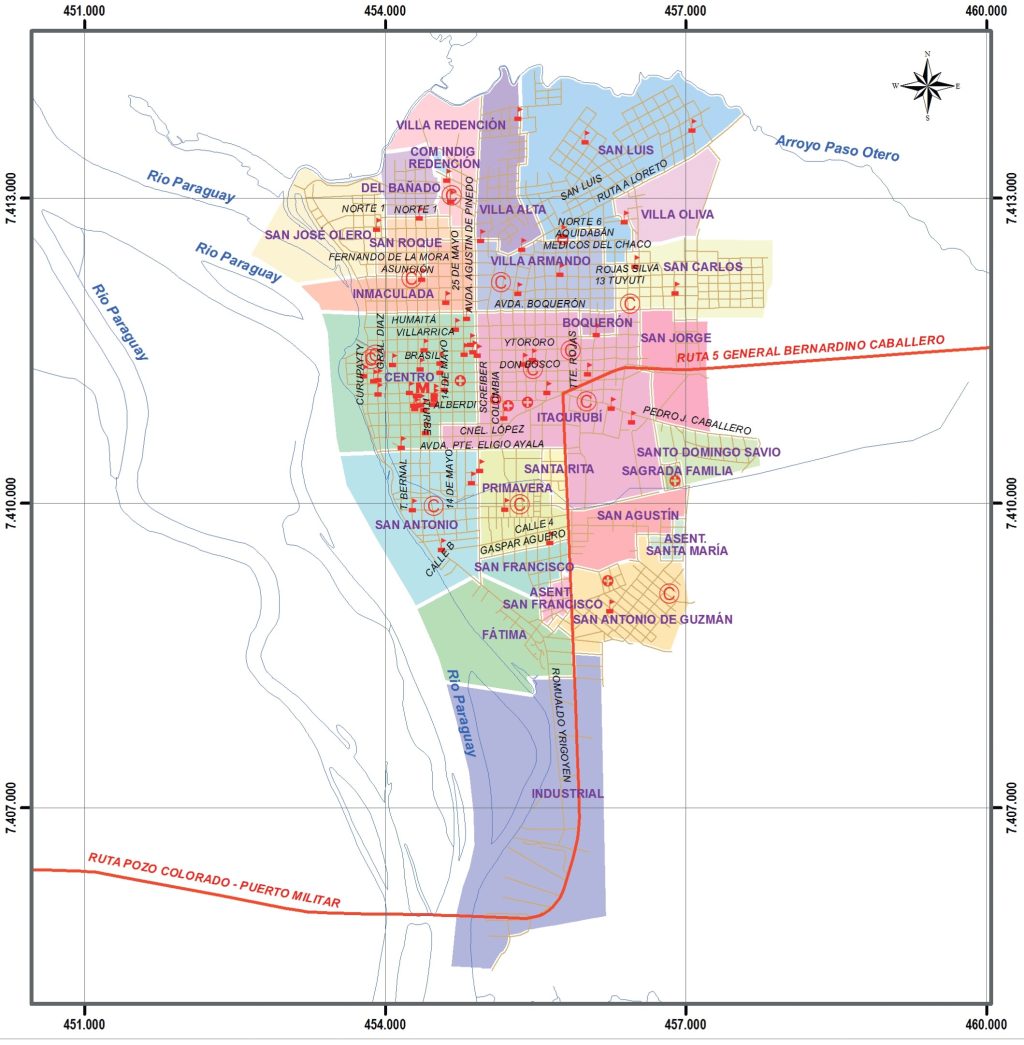 Plano de la ciudad de Concepción (Paraguay).