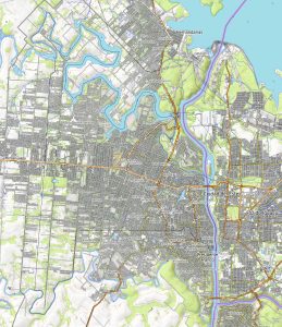 Mapa de Ciudad del Este.
