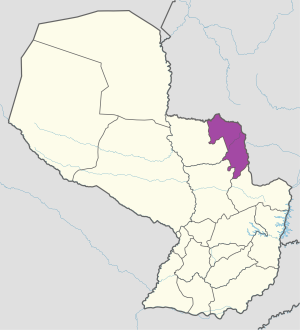 ¿Dónde se encuentra el departamento de Amambay?
