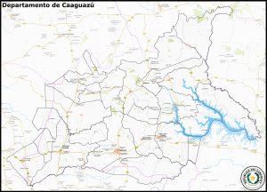 Mapa del departamento de Caaguazú