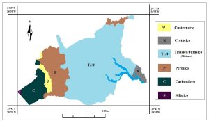 Mapa geológico del departamento de Caaguazú