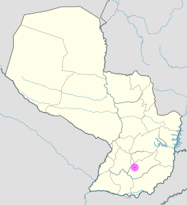 Mapa de ubicación de la ciudad de Caazapá en Paraguay. Mapa de ubicación de la ciudad de Caazapá en Paraguay.