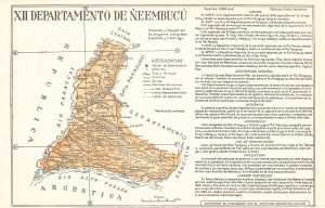 Mapa del departamento de Ñeembucú de 1960
