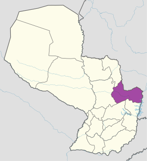 ¿Dónde se encuentra el departamento de Canindeyú?