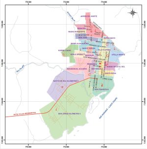 Plano de la ciudad de Saltos del Guairá