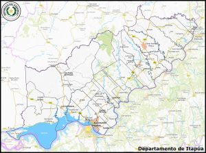 Mapa del departamento de Itapúa