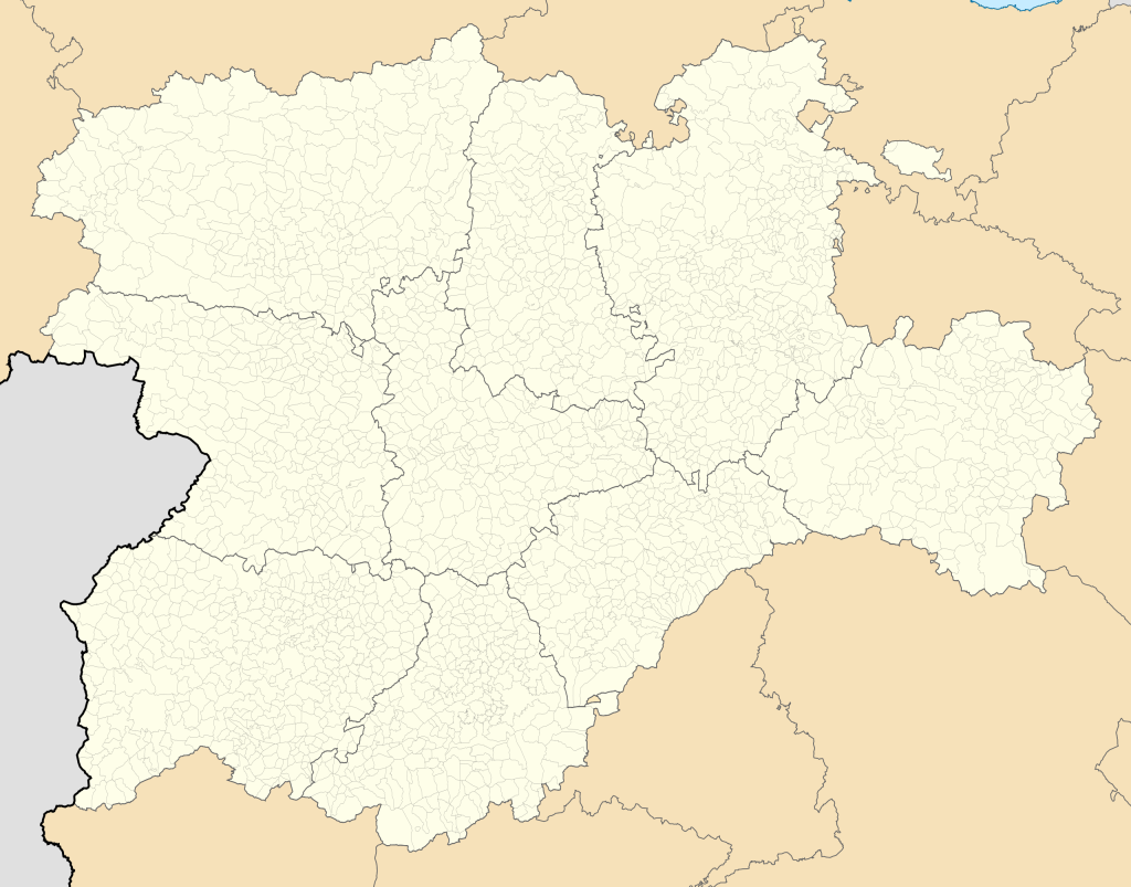 Mapa mudo de Castilla y León.