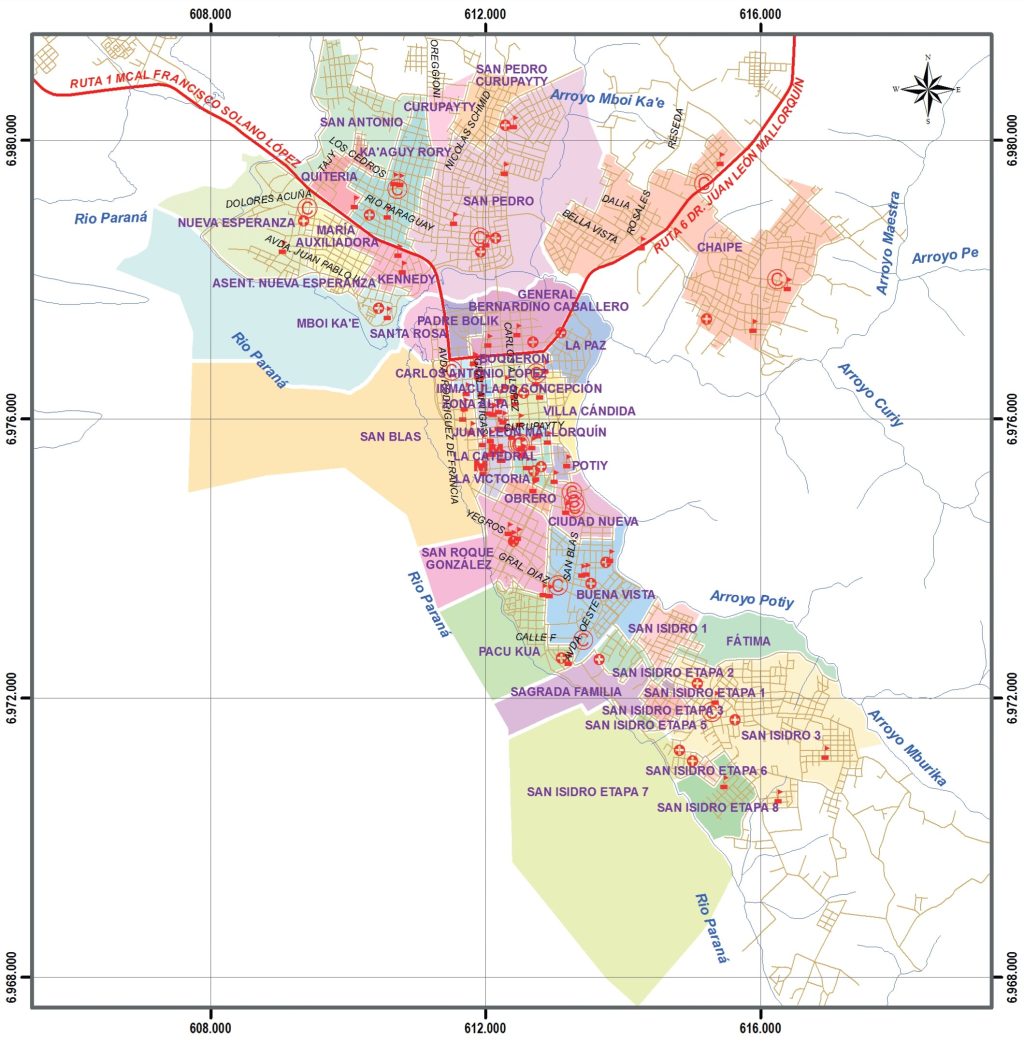 Plano de la ciudad de Encarnación.