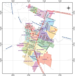 Plano de la ciudad de Pilar