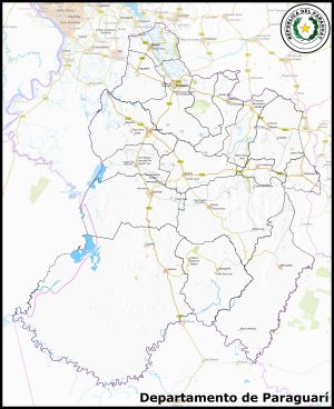 Mapa del departamento de Paraguarí