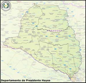 Mapa del departamento de Presidente Hayes