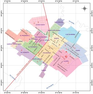 Plano de la ciudad de Villa Hayes