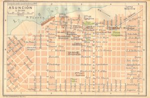 Plano del centro de la ciudad de Asunción en 1932.