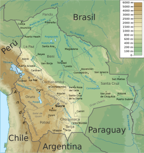 Topografía de Bolivia.