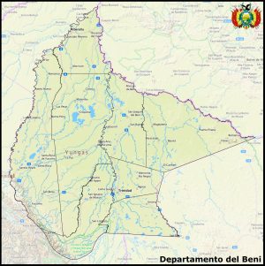 Mapa del departamento del Beni