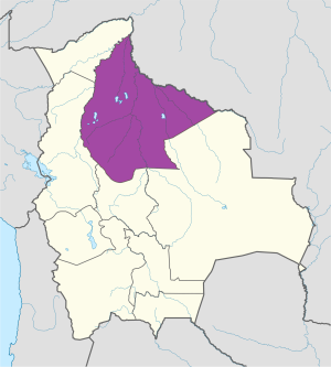 ¿Dónde se encuentra el departamento del Beni?