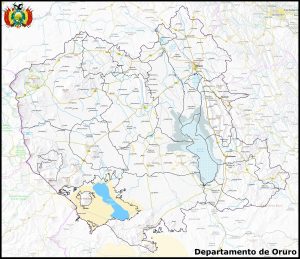 Mapa del departamento de Oruro