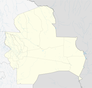 Mapa mudo del departamento de Santa Cruz (Bolivia)