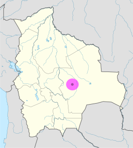 Mapa de ubicación de la ciudad de Santa Cruz de la Sierra en Bolivia. Mapa de ubicación de la ciudad de Santa Cruz de la Sierra en Bolivia.