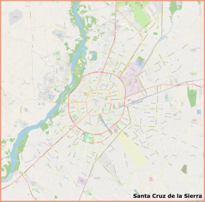 Plano de la ciudad de Santa Cruz de la Sierra