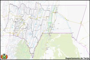 Mapa del departamento de Tarija