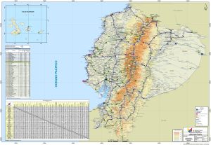 Mapa de carreteras del Ecuador
