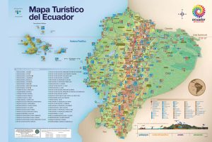 Mapa tur&iacute;stico del Ecuador