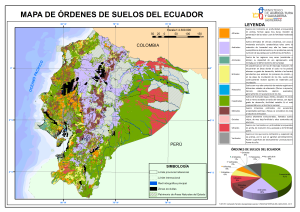 Mapa de &oacute;rdenes de suelos del Ecuador.