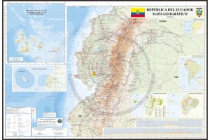 Mapa geogr&aacute;fico de Ecuador.