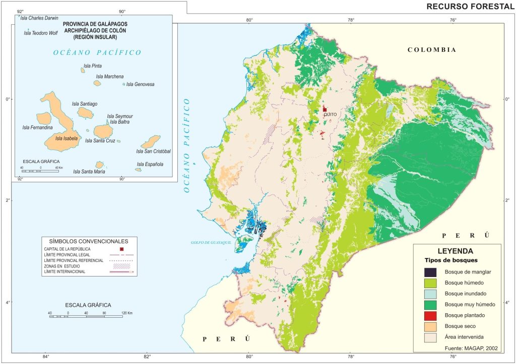 Recursos forestales del Ecuador.
