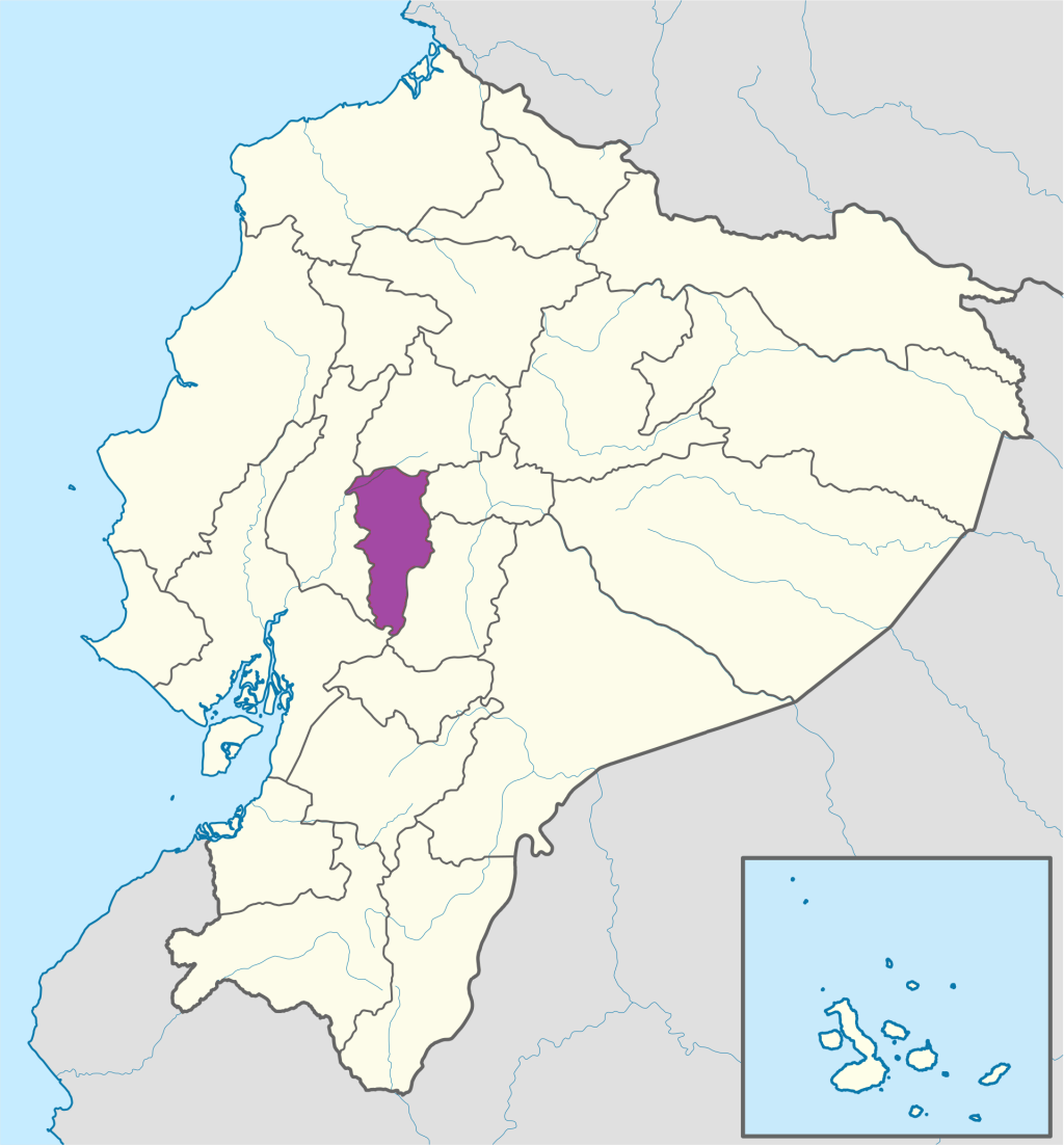 Mapa de ubicaci&oacute;n de la provincia de Bol&iacute;var en Ecuador.