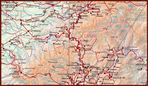 Mapa f&iacute;sico de la provincia del Ca&ntilde;ar