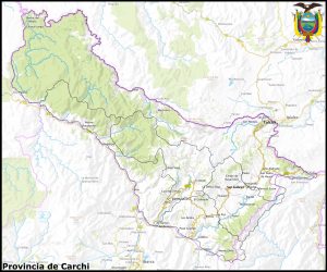Mapa de la provincia de Carchi