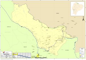 Mapa de carreteras de la provincia de Carchi