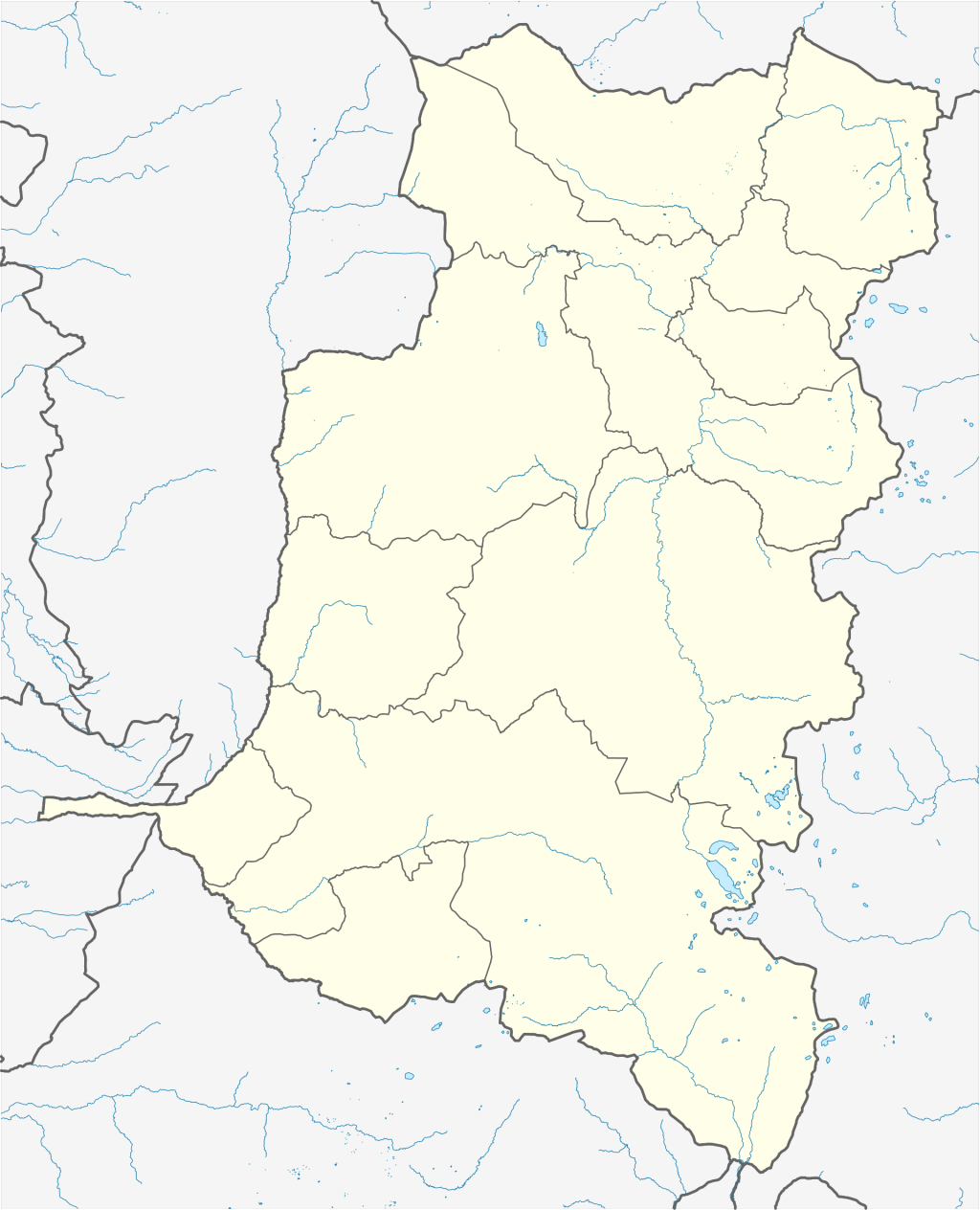 Mapa mudo de la provincia de Chimborazo.