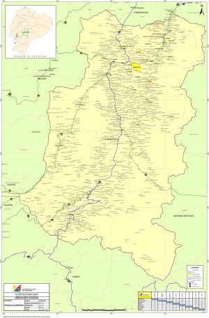 Mapa de carreteras de la provincia de Chimborazo