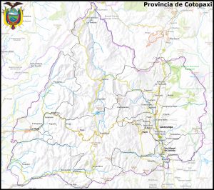 Mapa de la provincia de Cotopaxi